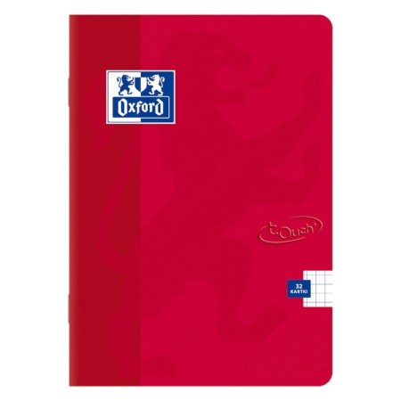 Zeszyt w kratkę A5 OXFORD Touch - 90 g/m² - 32 kartki - CZERWONY