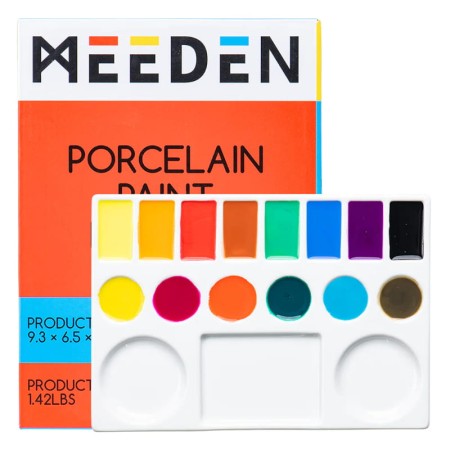 Paleta malarska ceramiczna MEEDEN - prostokątna, 17 komór - 16,5x23,5 cm