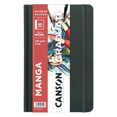 Przejdź do produktu Blok rysunkowy A5 CANSON Graduate Manga - 200 g/m² - 40 ark.