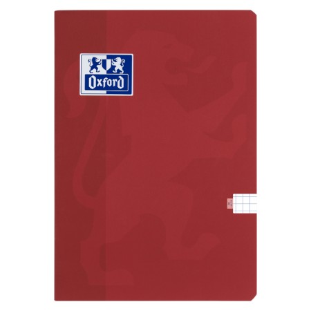 Zeszyt w kratkę A5 OXFORD Touch Trend - 90 g/m² - 80 kartek - CZERWONY