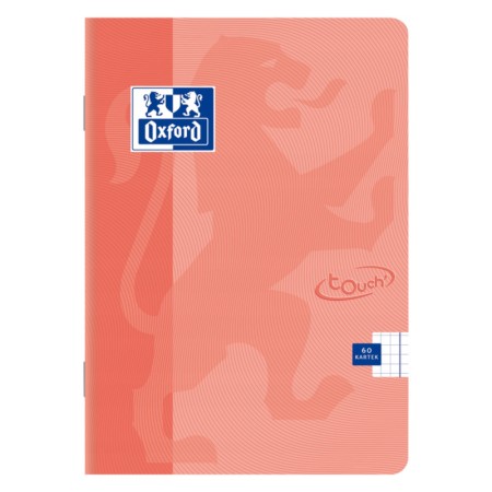 Zeszyt w kratkę A5 OXFORD Touch Pastel - 90 g/m² - 60 kartek - PASTELOWY POMARAŃCZOWY
