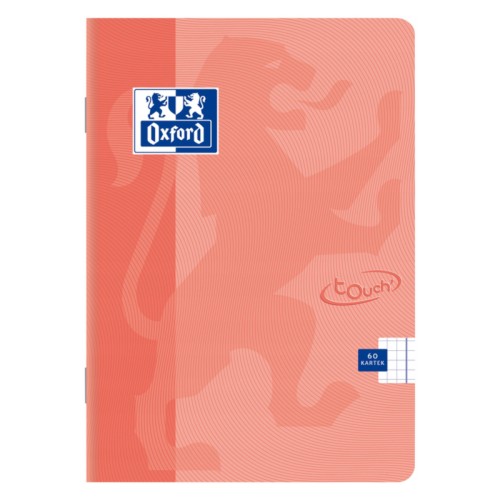Przejdź do produktu Zeszyt w kratkę A5 OXFORD Touch Pastel - 90 g/m² - 60 kartek - pastelowy pomarańczowy