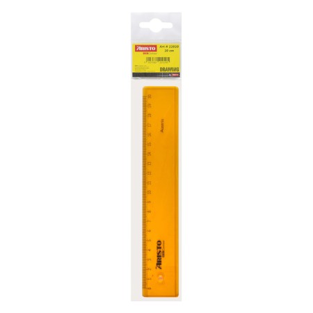 Linijka przezroczysta ARISTO Geo Contrast - 20 cm - pomarańczowa
