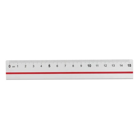 Linijka aluminiowa dwustronna LENIAR - 15 cm.
