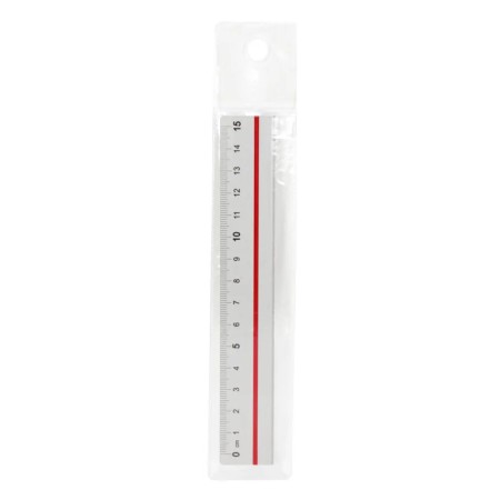 Linijka aluminiowa dwustronna LENIAR - 15 cm