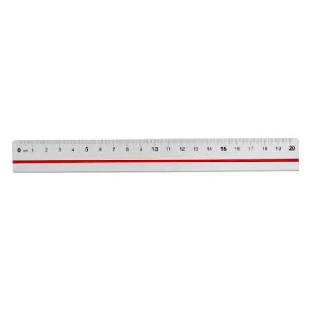 Linijka aluminiowa dwustronna LENIAR - 20 cm