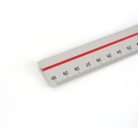 Linijka aluminiowa dwustronna LENIAR - 30 cm