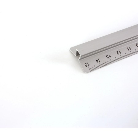 Linijka aluminiowa z uchwytem szkolna LENIAR S2 - 15 cm