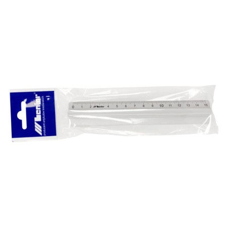 Linijka aluminiowa z uchwytem szkolna LENIAR S2 - 15 cm