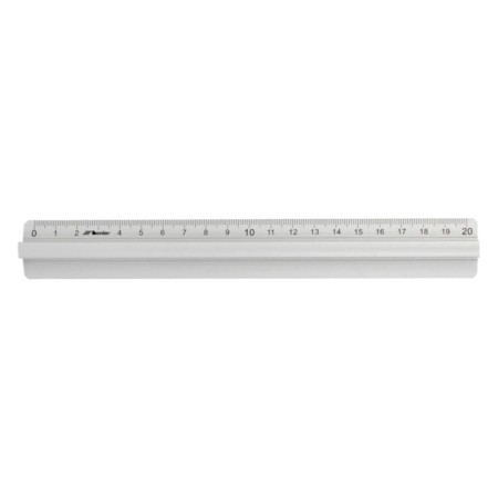 Linijka aluminiowa z uchwytem szkolna LENIAR S2 - 20 cm