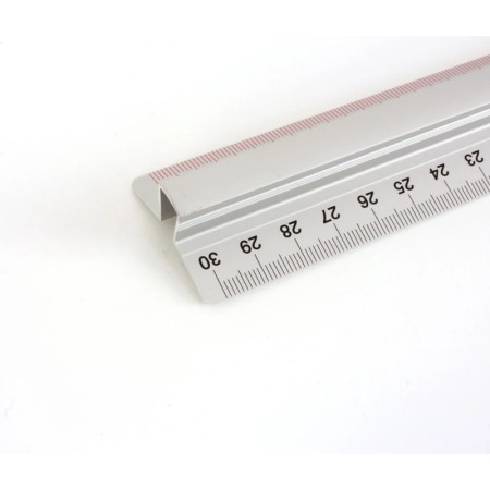 Linijka aluminiowa z uchwytem LENIAR - 30 cm