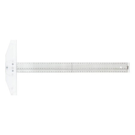 Linijka plastikowa z ogranicznikiem (przykładnica) LENIAR - 50 cm