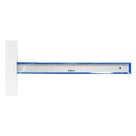 Linijka aluminiowa z ogranicznikiem (przykładnica) LENIAR - 50 cm