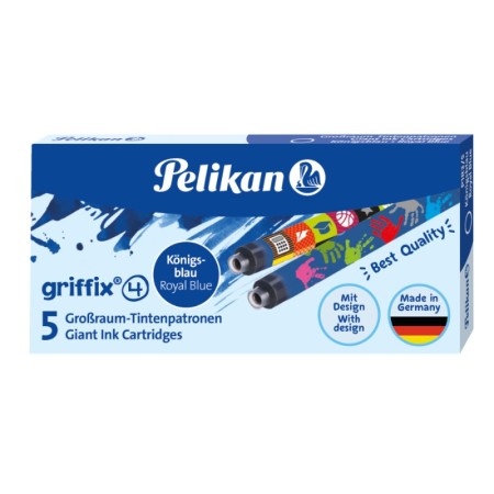 Naboje do pióra PELIKAN Griffix 4 - niebieskie