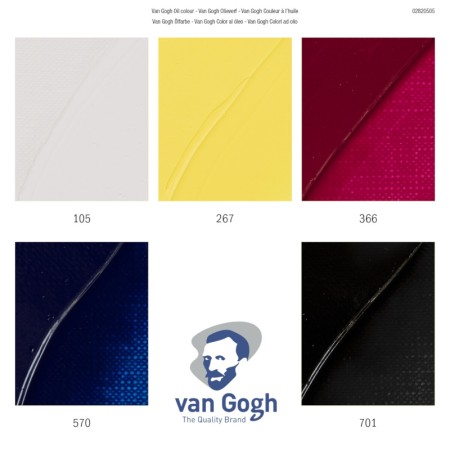 Zestaw farb olejnych VAN GOGH Primary - 40 ml - 5 kolorów