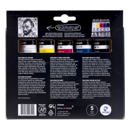 Zestaw farb olejnych VAN GOGH Primary - 40 ml - 5 kolorów
