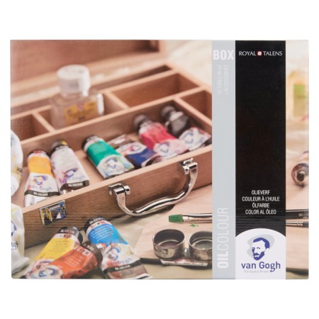 Zestaw farb olejnych VAN GOGH - 40 ml - 10 kolorów - drewniana walizka + akcesoria