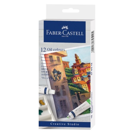 Zestaw farb olejnych FABER-CASTELL Creative Studio - 9 ml - 12 kolorów