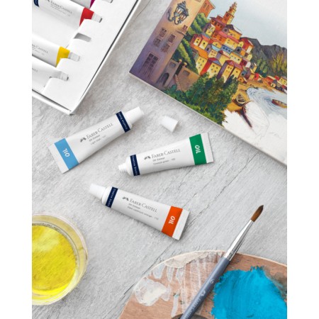 Zestaw farb olejnych FABER-CASTELL Creative Studio - 9 ml - 12 kolorów