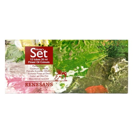 Zestaw farb olejnych RENESANS Oils Art - 20 ml - 12 kolorów