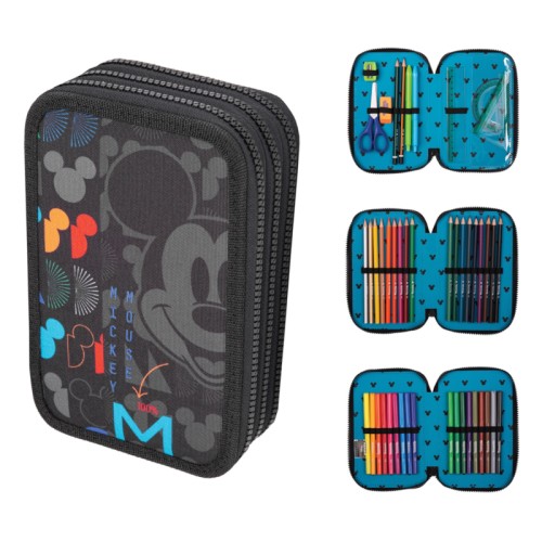 Przejdź do produktu Piórnik szkolny trzykomorowy z wyposażeniem CoolPack Jumper 3 - DISNEY Mickey Mouse