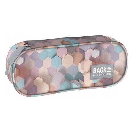 Piórnik jednokomorowy DERFORM BackUP 7 - Geometric Beige