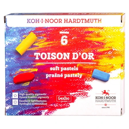 Pastele suche KOH-I-NOOR Toison D'or - 6 kolorów