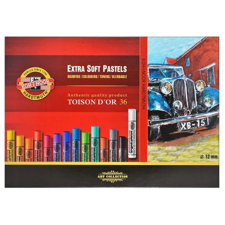 Pastele extra suche KOH-I-NOOR Toison D'or - 36 kolorów