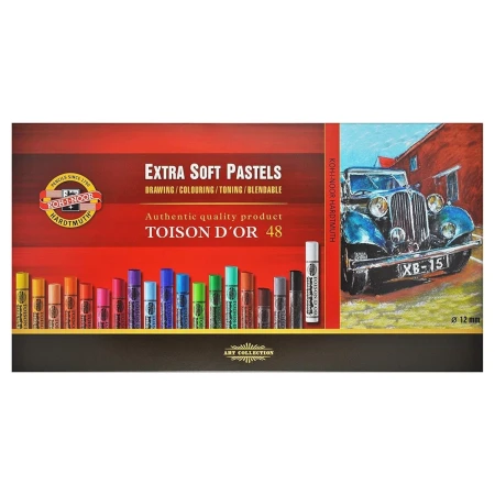 Pastele extra suche KOH-I-NOOR Toison D'or 8556 - 48 kolorów