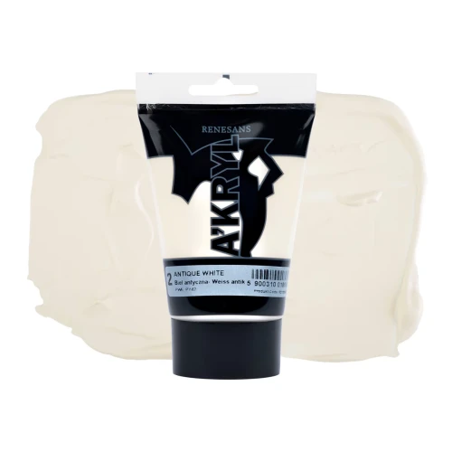 Przejdź do produktu Farba akrylowa RENESANS A'KRYL 100 ml (02 - biel antyczna)