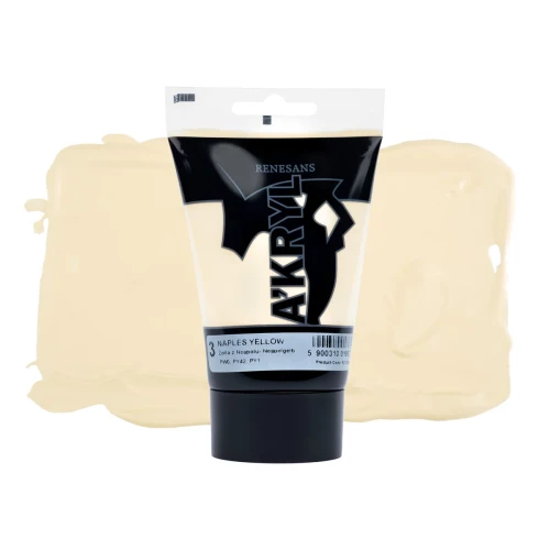 Przejdź do produktu Farba akrylowa RENESANS A'KRYL 100 ml (03 - żółta z Neapolu)