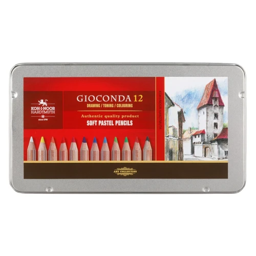Przejdź do produktu Pastele suche w drewnie KOH-I-NOOR GIOCONDA - 12 kolorów