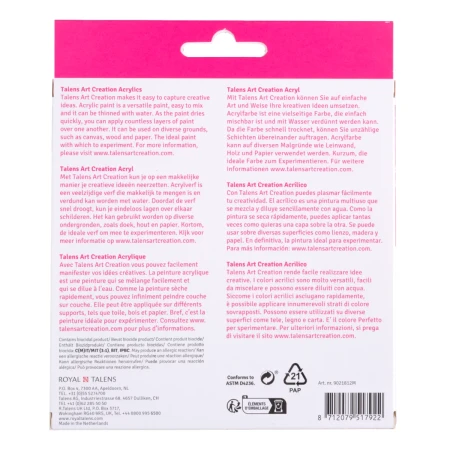 Zestaw farby akrylowych TALENS Art Creation 12 ml - 12 kolorów