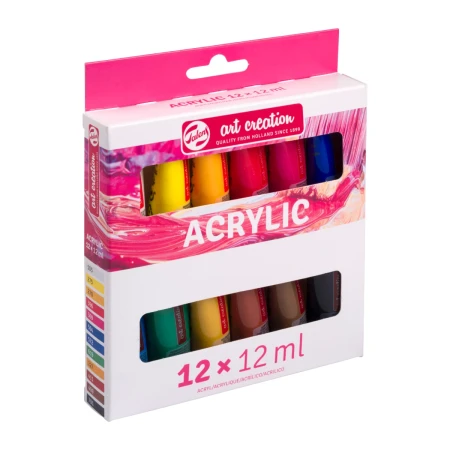Zestaw farby akrylowych TALENS Art Creation 12 ml - 12 kolorów