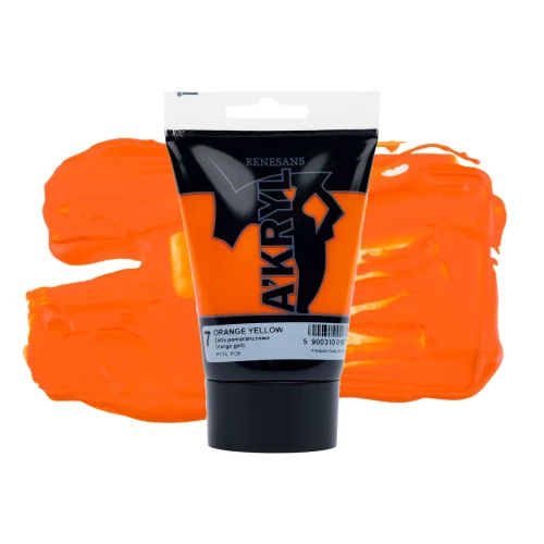 Przejdź do produktu Farba akrylowa RENESANS A'KRYL 100 ml (07 - żółta pomarańczowa)