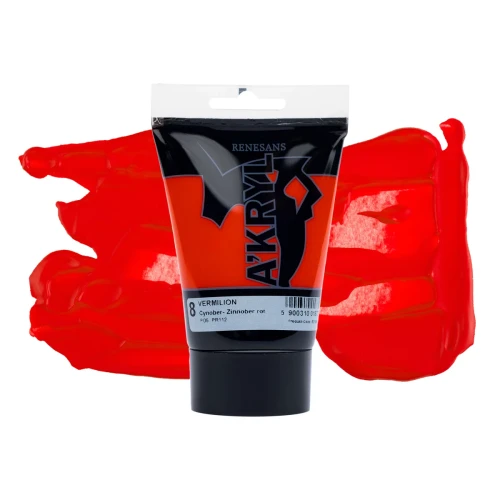 Przejdź do produktu Farba akrylowa RENESANS A'KRYL 100 ml (08 - cynober)