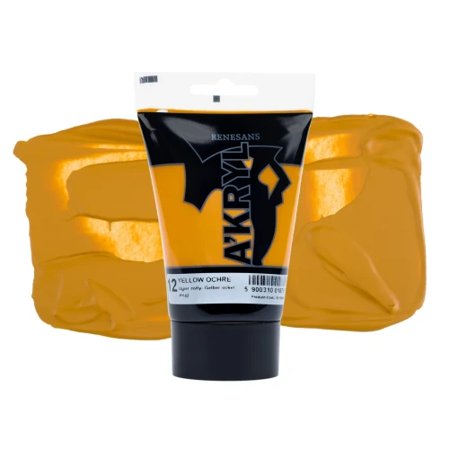 Przejdź do produktu Farba akrylowa RENESANS A'KRYL 100 ml (12 - ugier żółty)