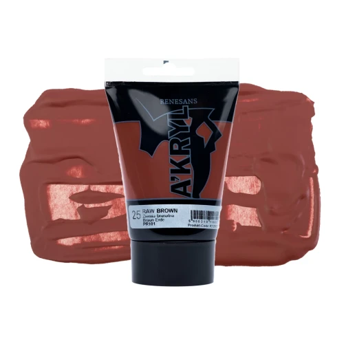 Przejdź do produktu Farba akrylowa RENESANS A'KRYL 100 ml (25 - ziemia brunatna)