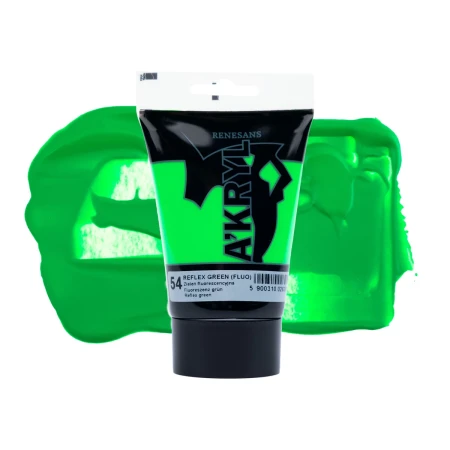 Farba akrylowa RENESANS A'KRYL 100 ml (54 - zieleń fluorescencyjna)