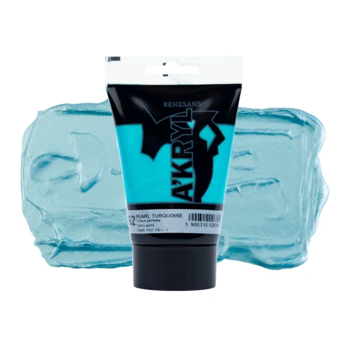 Przejdź do produktu Farba akrylowa RENESANS A'KRYL 100 ml (62 - turkus perłowy)