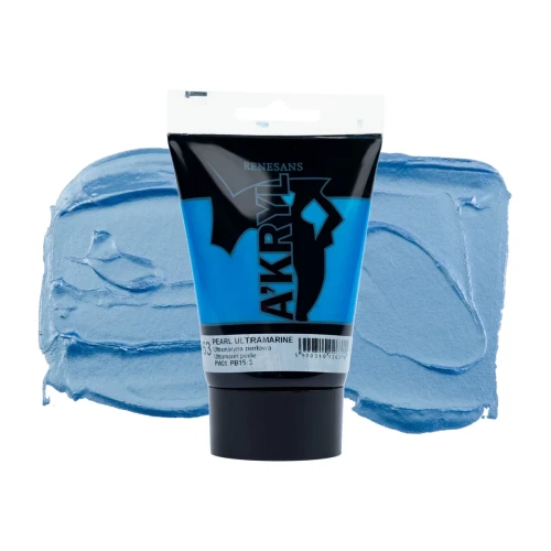 Przejdź do produktu Farba akrylowa RENESANS A'KRYL 100 ml (63 - ultramaryna perłowa)