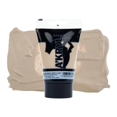 Przejdź do produktu Farba akrylowa RENESANS A'KRYL 100 ml (71 - szary mineralny jasny)
