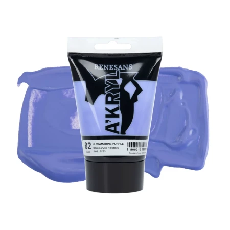 Farba akrylowa RENESANS A'KRYL 100 ml (82 - ultramaryna fioletowa)