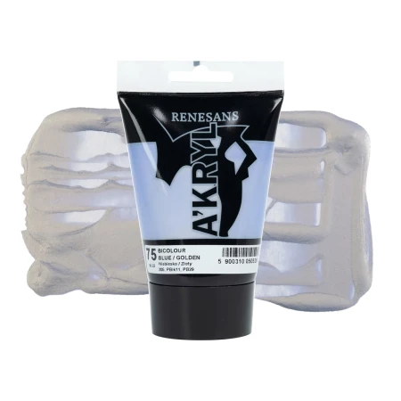 Farba akrylowa RENESANS A'KRYL Bi Colour 100 ml (75 - niebiesko/złoty)