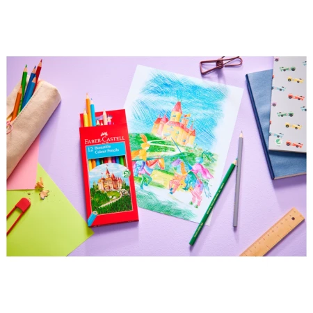 Kredki ołówkowe FABER-CASTELL Zamek - 24 kolory