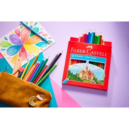 Kredki ołówkowe FABER-CASTELL Zamek - 48 kolorów