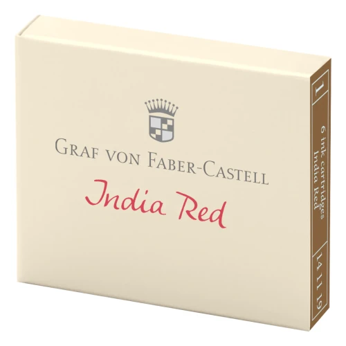 Przejdź do produktu Naboje atramentowe GRAF VON FABER-CASTELL - India Red (czerwony) - 6 szt.