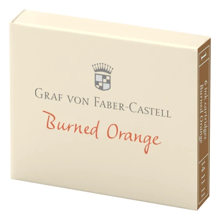 Naboje atramentowe GRAF VON FABER-CASTELL - Burned Orange (pomarańczowy) - 6 sztuk - 141111