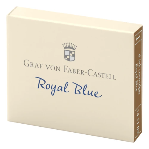 Przejdź do produktu Naboje atramentowe GRAF VON FABER-CASTELL - Royal Blue (niebieski) - 6 szt.