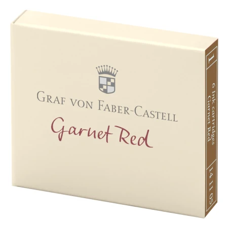 Naboje atramentowe GRAF VON FABER-CASTELL - Garnet Red (bordowy) - 6 sztuk - 141105